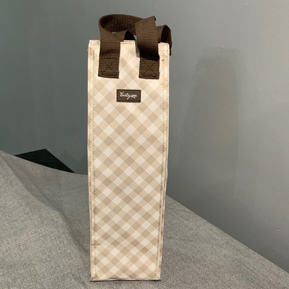 Thirty-One (31) Bags - Perfect Bottle Thermal Taupe Gingham